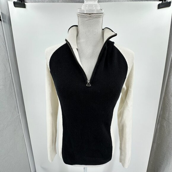 VTG Ralph Lauren Polo Jeans Co. Sweater Blue white, 1/4 Zip pull over size S/CH - Picture 5 of 10